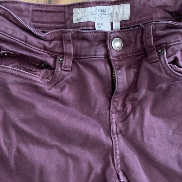 H&M purple jeans Size 8 - Picture 3 of 12